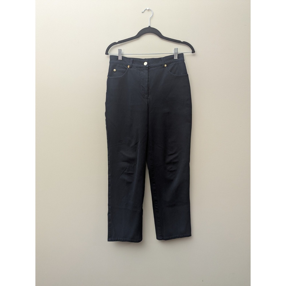 St John Sport Pants Womens 6 Marie Black Sport High Rise Black Pant Trouser